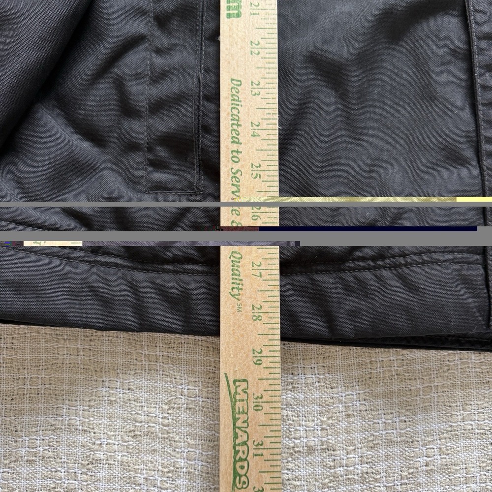 Banana Republic Black Canvas Coat Men XL Vintage Y2K Utility Hooded Outdoor Work - Picture 11 of 13